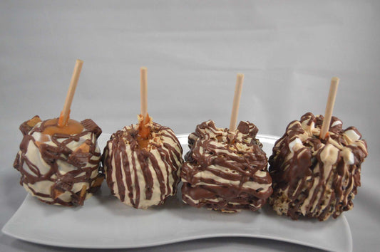 Creamy peanut, caramel, milk chocolate lover caramel apple pack Caramel Apple Pack