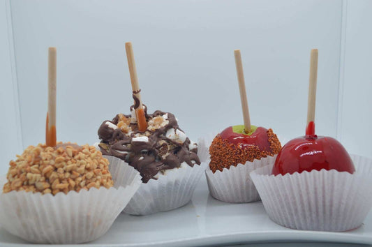 Pack of 4 Varieties of Apples Candy Apples, chocolate