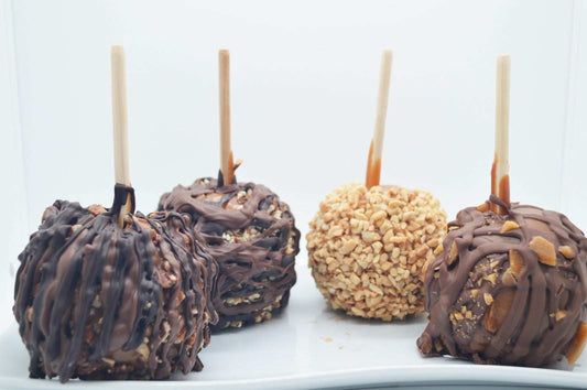 Monster, English Toffee, Peanut, Toffee Crunch Apple Pack Candy Apples, chocolate