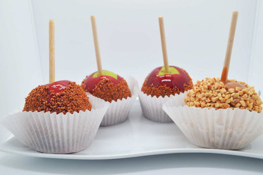 Southern Taste Caramel Apple Pack, Chile Limon and Peanut Apple Pack Candy Apples, chocolate