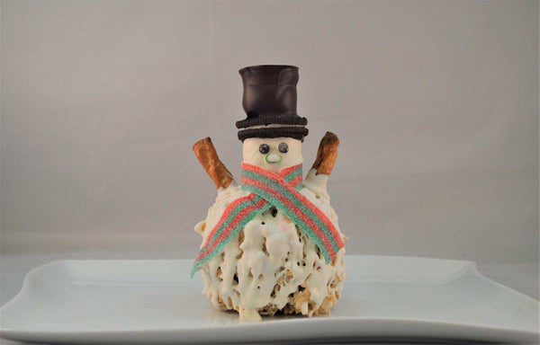 Snowman Caramel Apple Caramel apple