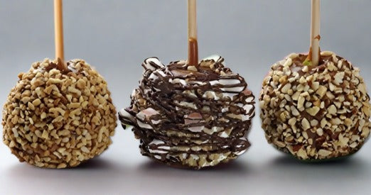 Caramel Apple Rolled in Roasted Nuts Caramel apple